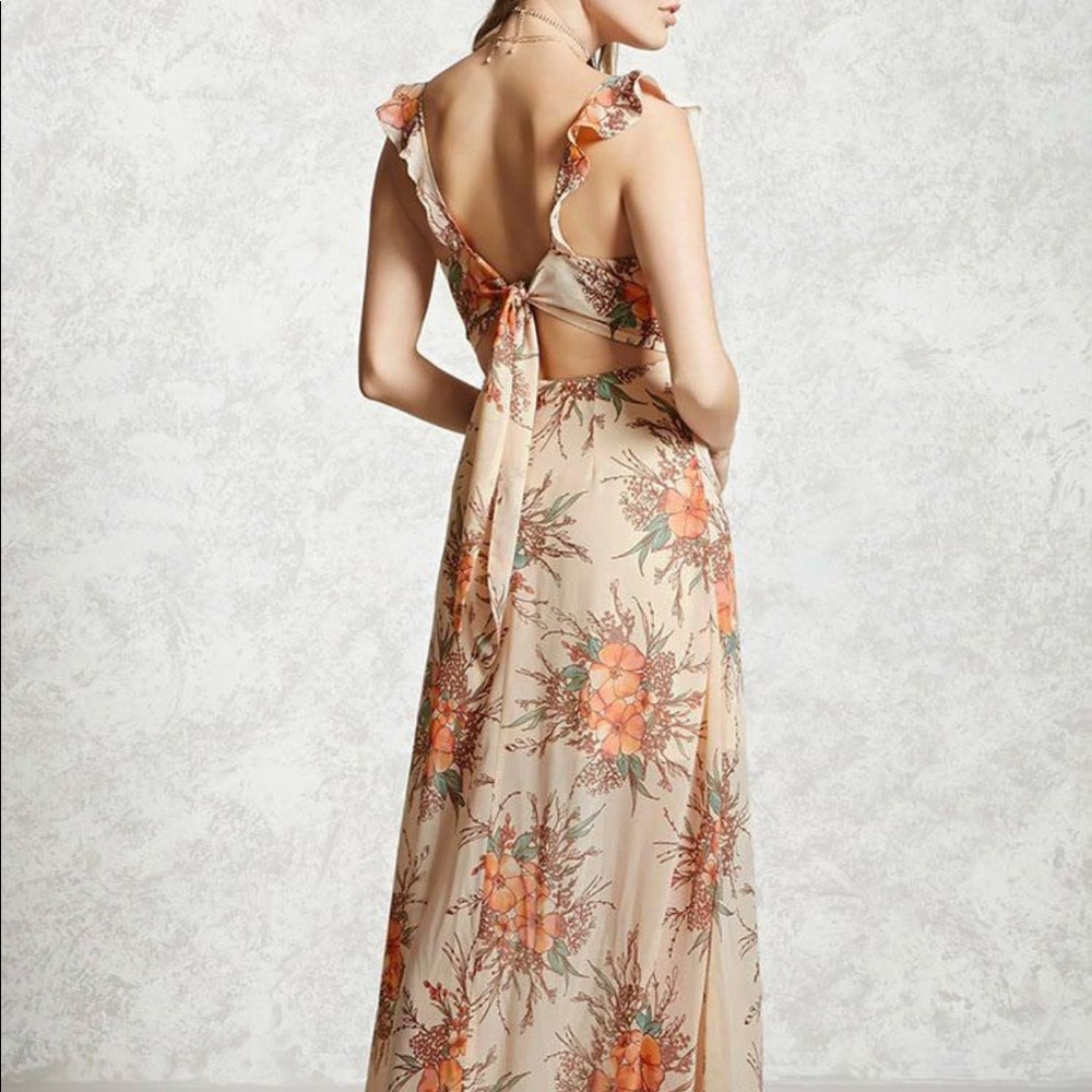 Floral Maxi with Tied Back